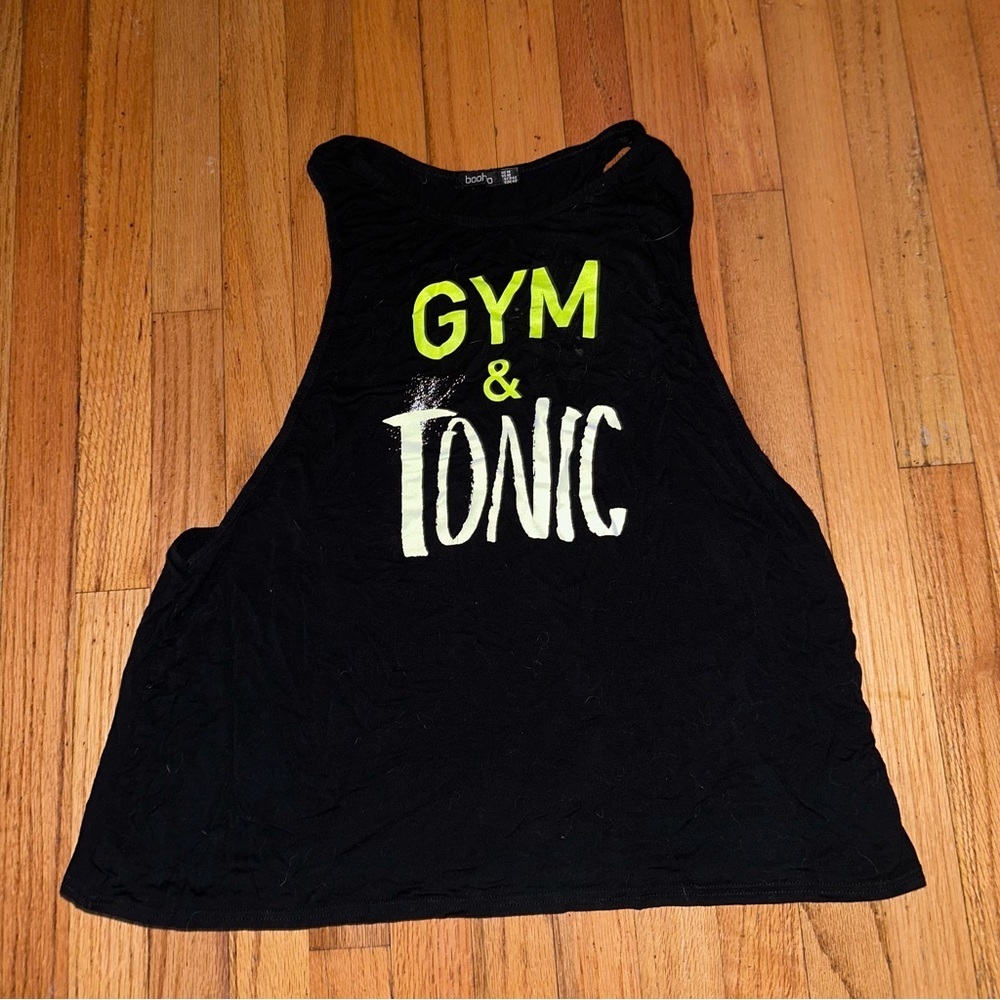 Boohoo Black Muscle Tee - Gym & Tonic